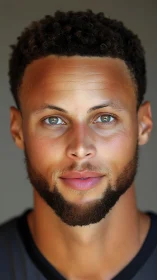 Male subject faces camera in tight, high-detail portrait