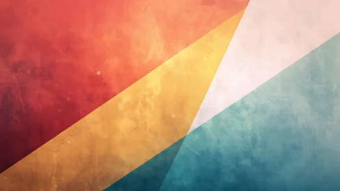 Geometric color planes with textured gradient surfaces.