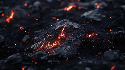 Ember's Breath: Molten Veins Through Scorched Stone.