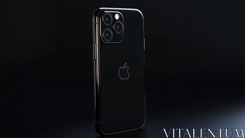 Sleek Black iPhone Pro showcases premium triple camera design