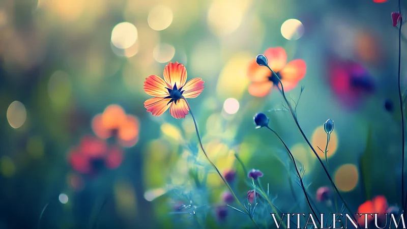 Painted Whispers: Dreamscape Garden in Soft Light