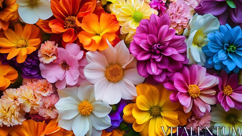 Vibrant Rainbow Garden Blooms Celebrate Color and Joy