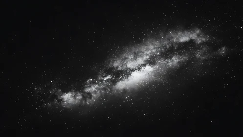 Milky Way core glows across deep black night sky.