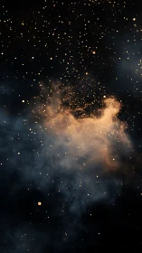 Stellar dust plume and particulate nebular field simulation.