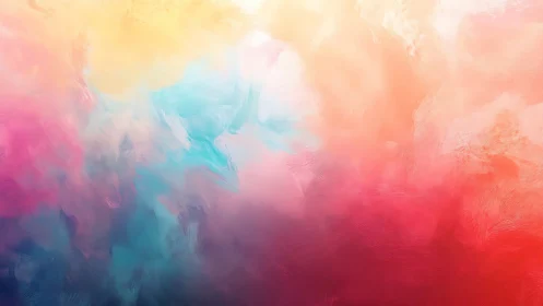 Vibrant pastel cloudscape with blended warm cool hues.
