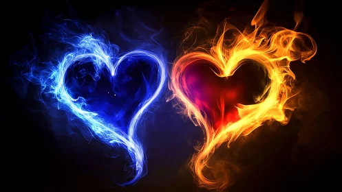 Two Hearts Blaze: Blue Ice Meets Fiery Passion