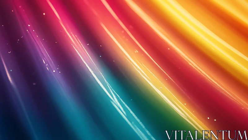 Iridescent curved light streaks form a chromatic gradient field