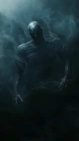 Midnight wraith uncoils from smoke soaked in quiet terror.