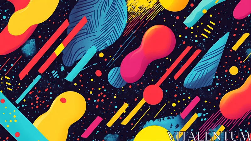 Geometric neon abstraction with dynamic vector gradients layout.