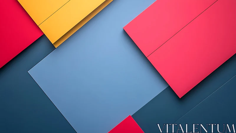 Colorful geometric panels create a bright, modern rhythm