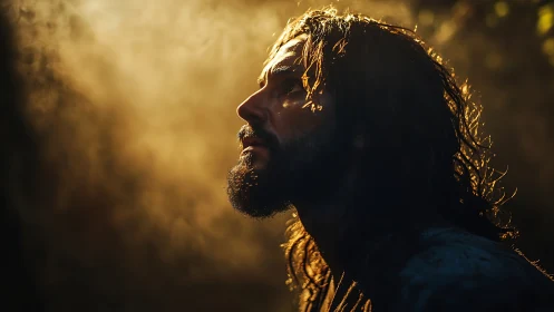 Low key side profile portrait isolates subject in volumetric backlight