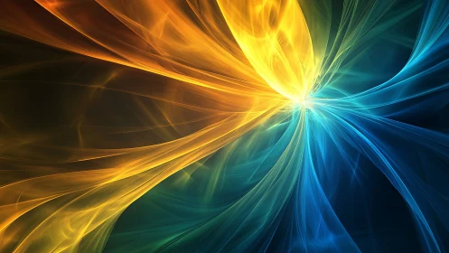 Twin solar currents collide and weave luminous digital silk