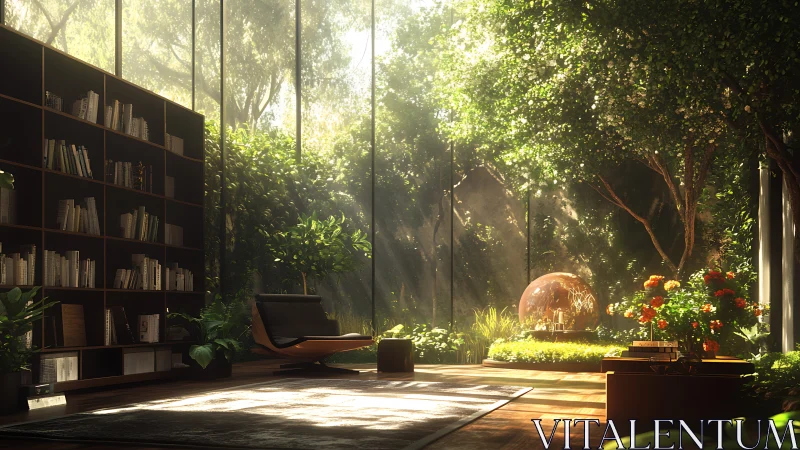 Modern Interior Space with Integrated Natural Elements.