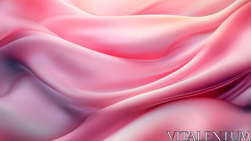 Pink gradient wave surfaces form continuous flowing layers