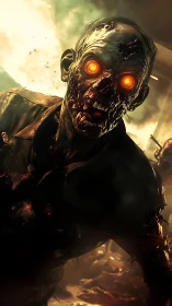 Molten-Eyed Corpse Lurching Through Ember-Streaked Ruin.