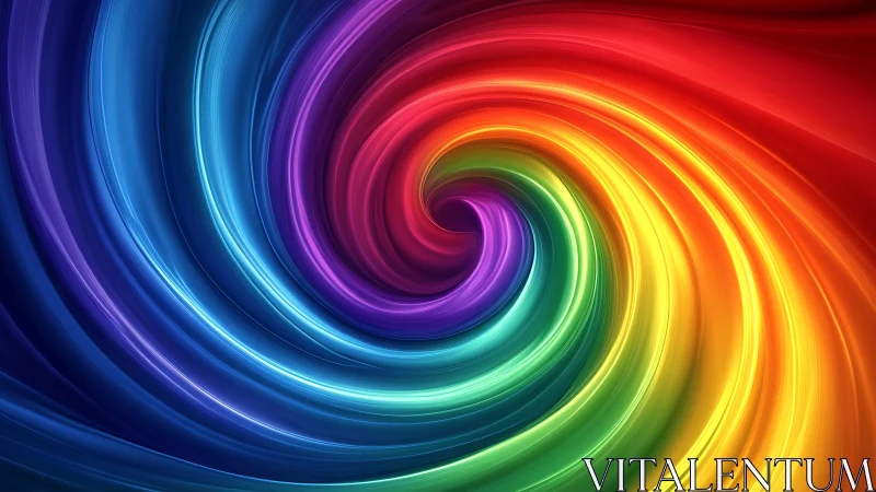 Chromatic vortex with radial spectral gradients and motion blur.