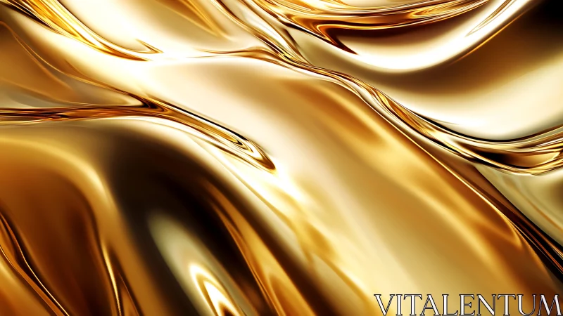 Molten gold river gliding in luminous abstract folds.