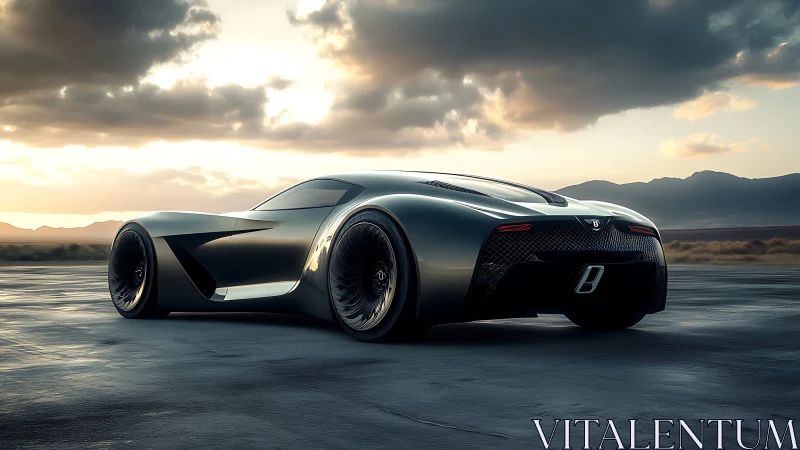 Sunset sprint with a sculpted midnight concept car.