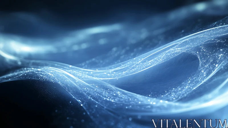 Luminescent particle waves render translucent energy ribbons