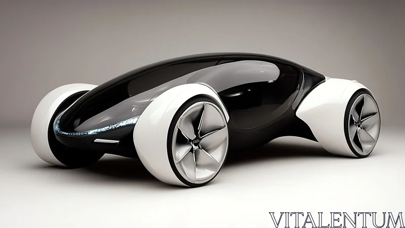 Futuristic electric concept car renders smooth monocoque body
