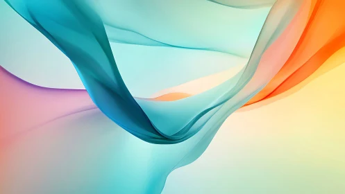 Parametric chromatic ribbon field with translucent gradients.