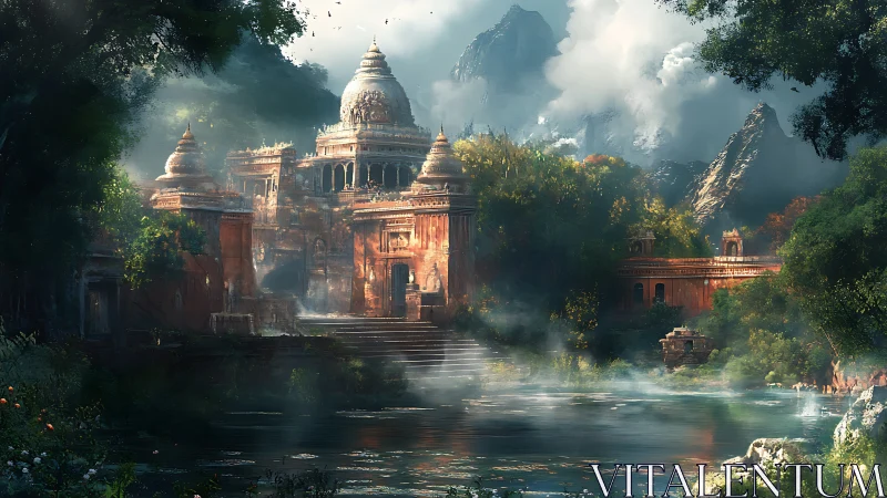 Mist-laced jungle temple remembers forgotten river gods