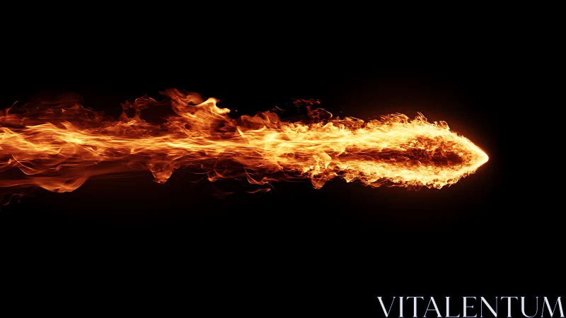 Turbulent Incandescent Arrow: High-Temperature Plasma Stream.