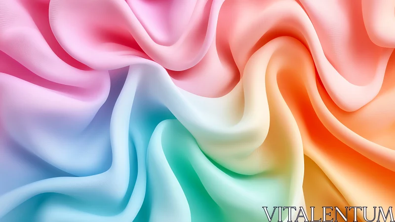 Soft pastel fabric swirls in flowing abstract gradient.