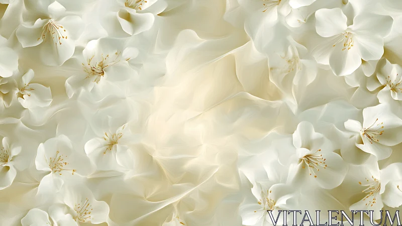 Delicate White Blossoms Soft and Serene.