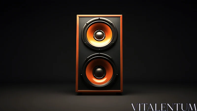 Warm vintage speaker glowing softly in a cozy dark room.