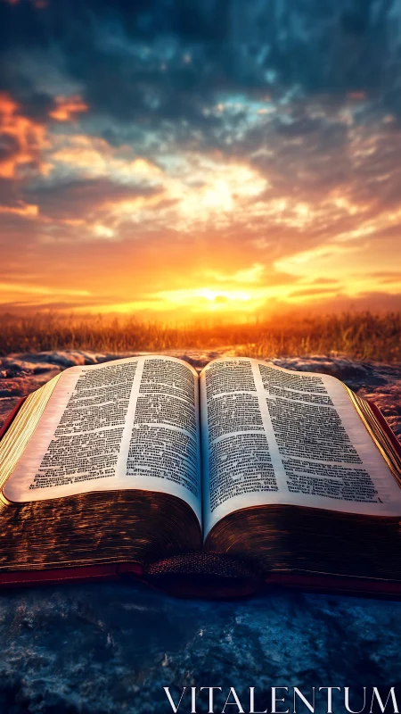Sunrise over open scripture inviting quiet reflection.