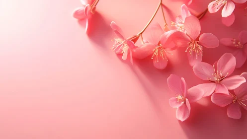 Delicate Pink Blossoms in Soft Light.