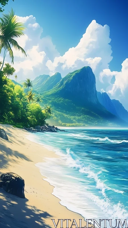 Emerald Cliffs Kiss Turquoise Waters.