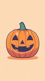 Vector jack o lantern with stylized geometric carve pattern.