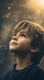 Child's Wonder: Looking Up at Magic and Dreams.