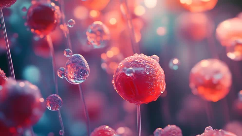 Candy nebula orbs drift through sugary twilight haze.