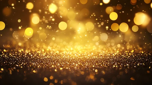 Specular golden bokeh field with shallow depth-of-focus staging.