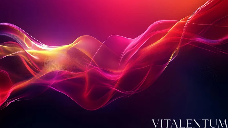 Velvet light waves drifting through glowing sunset color.