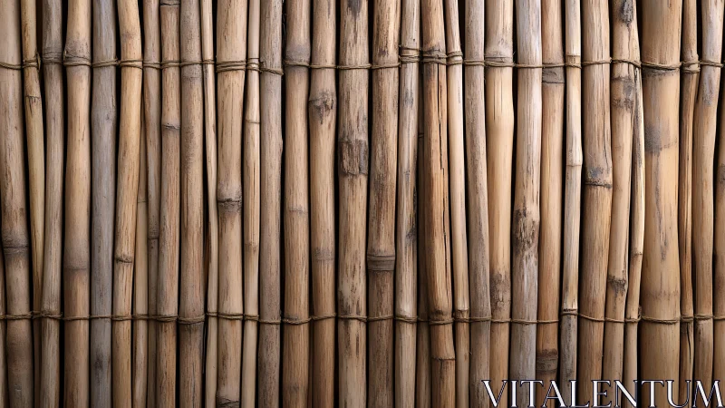 Vertical bamboo cane wall pattern with natural color variations.