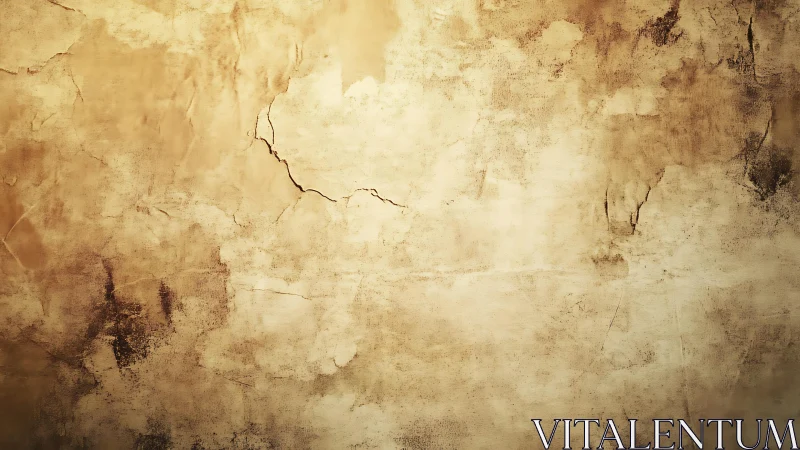 Aged Textured Wall Background with Cracks and Warm Tones.