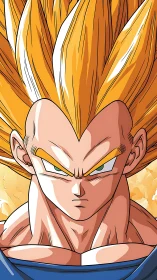 Anime close-up character portrait in bold cel-shaded style.