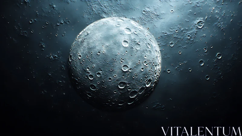 Lunar-like macro sphere renders cratered surface in relief