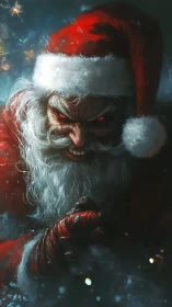 Sinister Santa plots mischief beneath the blizzard&rsquo;s glow