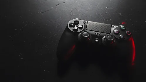 Gaming's Pulse: The PS4 Controller in Dramatic Light.