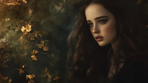 Soft autumn light rests on a thoughtful young woman&rsquo;s face