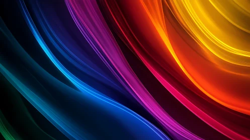 Curved spectrum light waves in layered digital abstraction.