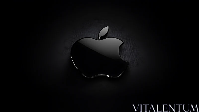 Iconic Apple Logo Glowing in Darkness.