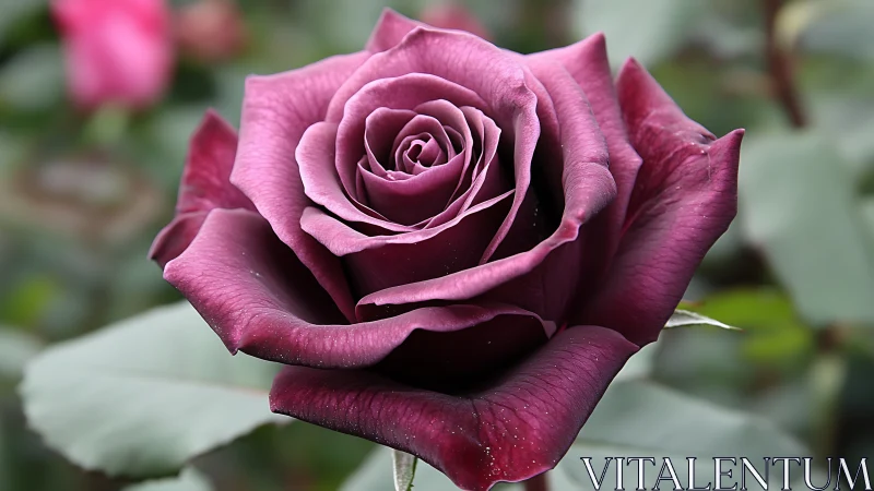 Magenta rose bloom displaying spiral petal structure