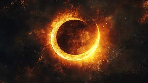 Annular Solar Eclipse with Dynamic Plasma Eruptions.