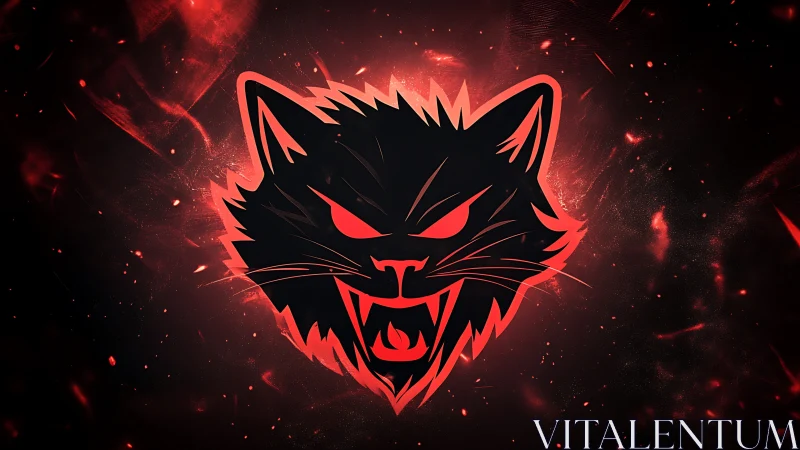Stylized red and black wildcat head logo on dark backdrop.